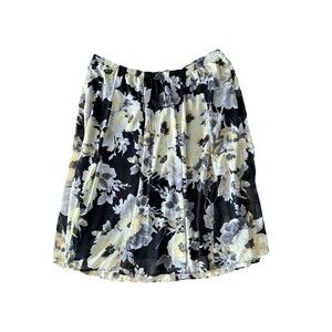 CJ Banks Midi Skirt Women Plus Size 2X Floral Casual Bloom Cottagecore Artsy 90s